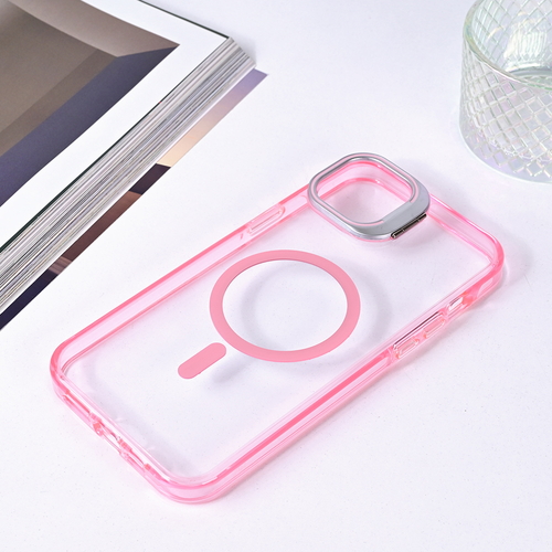 Torbica Magsafe transparent za iPhone 15 Plus 6.7 pink slika 5