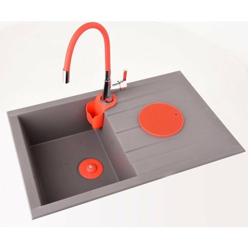 Mješalica za sudoper s fleksibilnom cijevi, jednoručna keramička (2382) slika 6