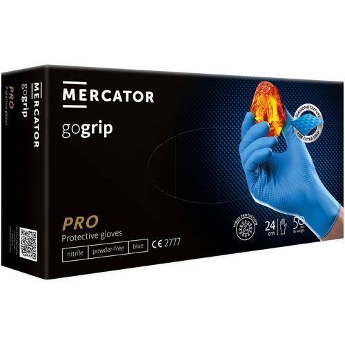 Jednokratne rukavice MERCATOR GOGRIP PRO plave bez pudera slika 1