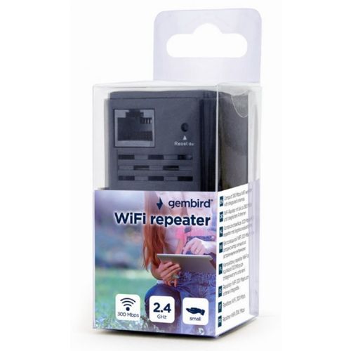 WNP-RP300-03-BK Gembird WiFi ripiter/ruter 300Mbps, 2x3dBi, RF pwr&lt;20dBm, 1x LAN black(alt. tenda A9 slika 3