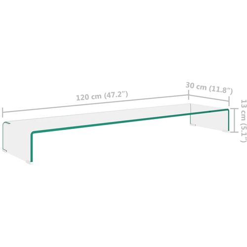 Stalak za TV /Monitor Prozirno Staklo 120x30x13 cm slika 31