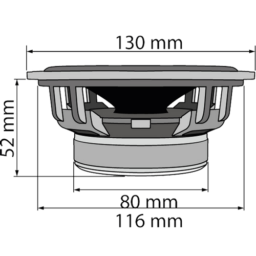 SAL Auto zvučnici, set,  130mm, 2x75W, 4 Ohm - CX 504 slika 2