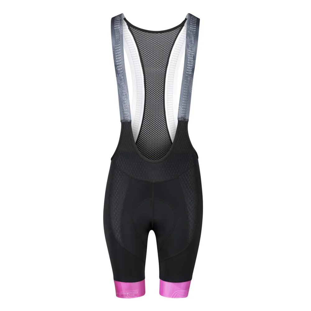 Force Biciklistički šorc sa tregerima Stripe Black/Pink slika 1