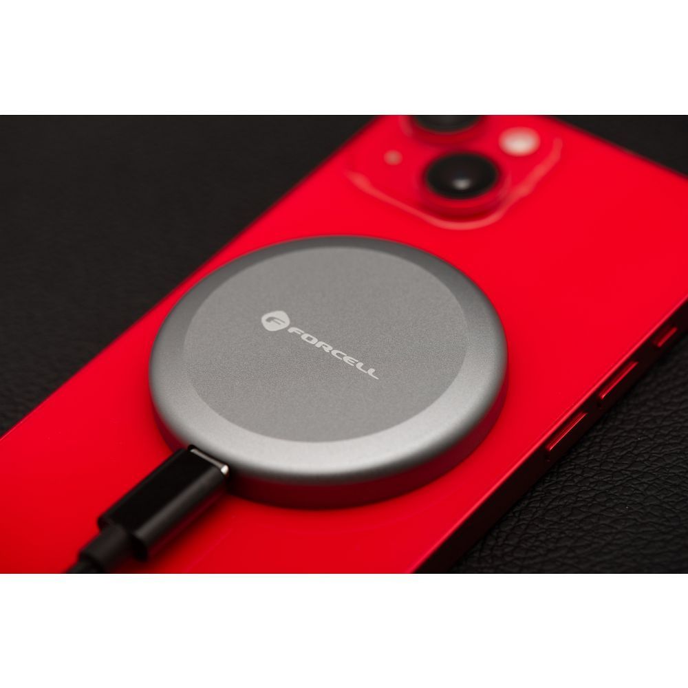 Forcell F-Energy Smart Charge USB C Qi2 15W MagSafe kompatibilan punjač s odvojivim kabelom od 150cm -srebrni slika 12