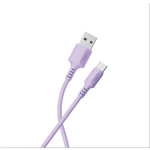 Kabel ADDA USB-200-PU, Fusion Charge+Data, USB-A na Type-C, 3.1A, Premium TPE, 1.2m, ljubičasti slika 1