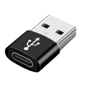 A-USB2-AMCF-02 Gembird USB AM to Type-C female adapter, black (ALT.CCP-USB3-AMCM-0M) FO