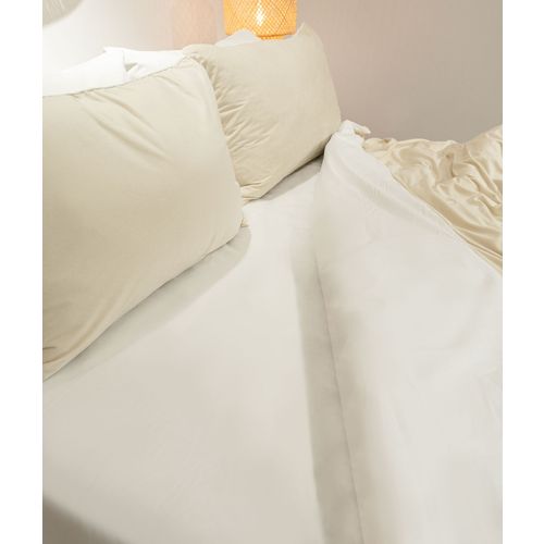 Linda - Cream Cream Double Quilt Cover Set slika 4