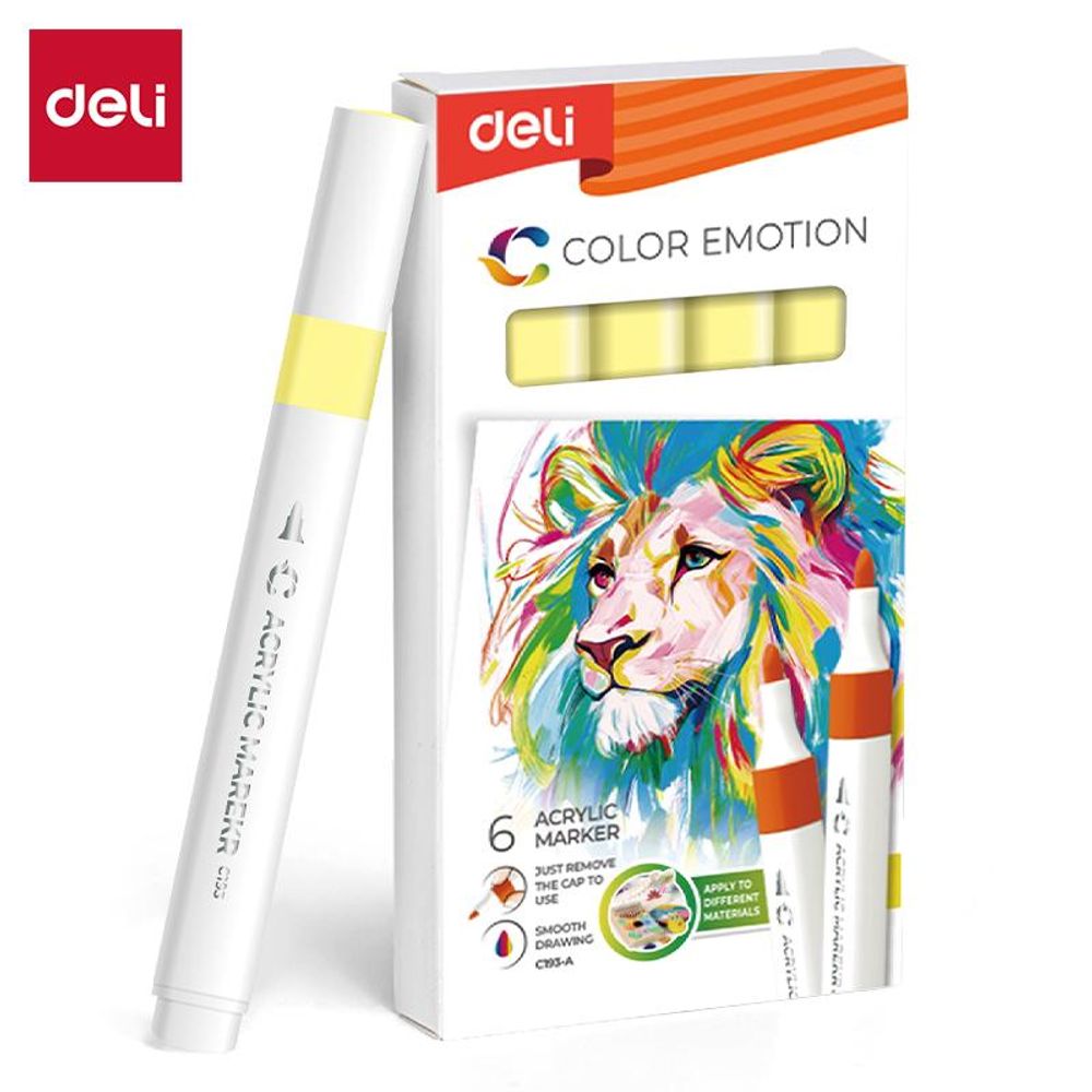 AKRILNI MARKER DELI LIMUN ŽUTI COLOR EMOTION EC193A-Lemon Yellow 63 slika 1