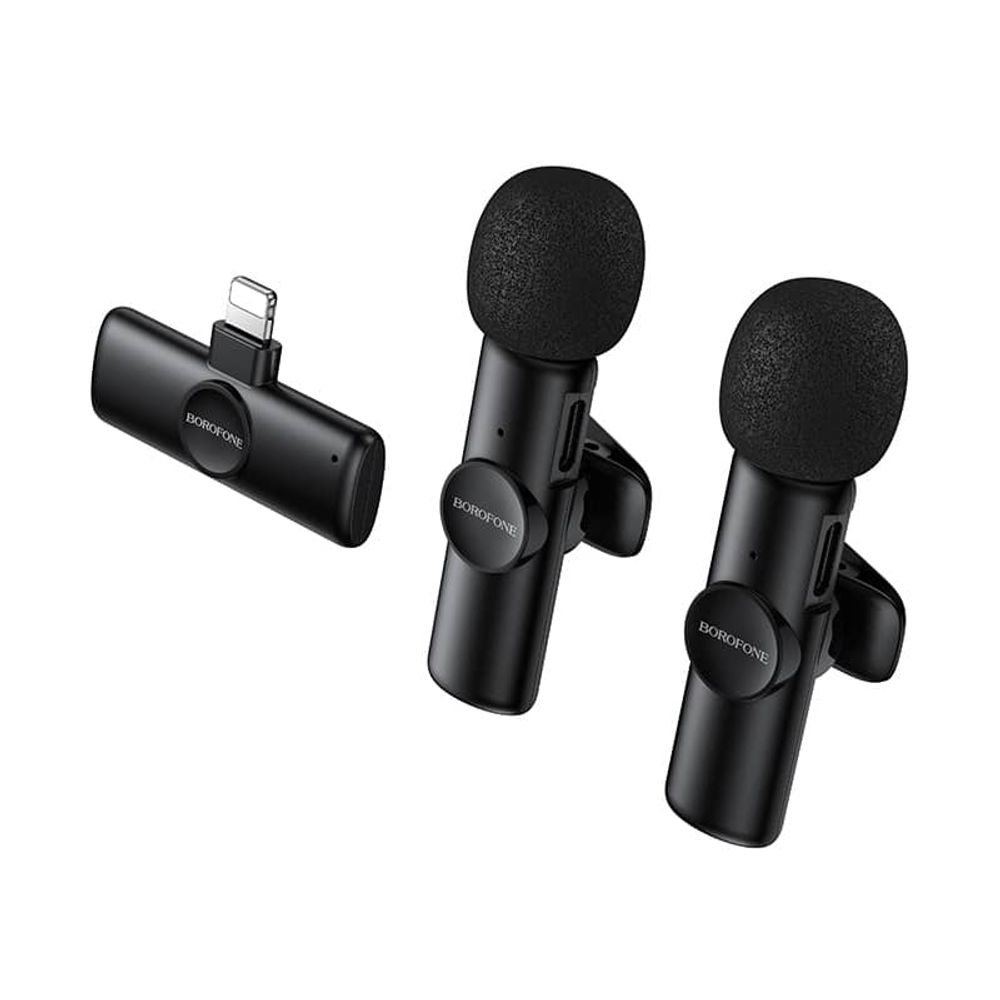 Bežični mikrofon Lightning Borofone Winner Lavalier crni - 2 komada slika 4