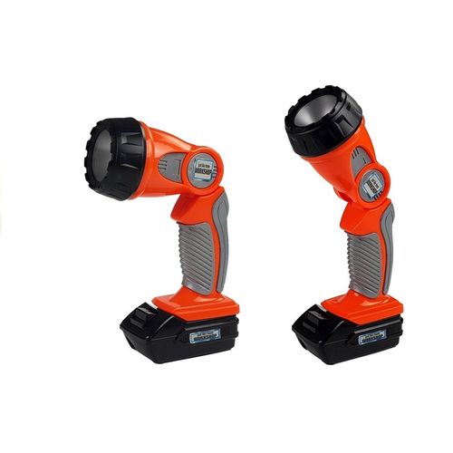 Set alata za djecu s bušilicom Flashlight - 12 elemenata - narančasti slika 4