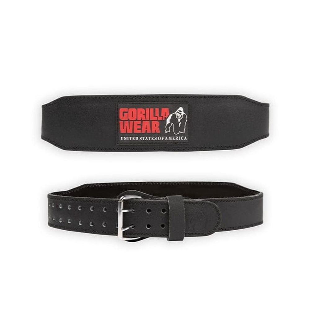 Gorilla Wear Kožni pojas za dizanje tegova 10cm, Crno/Crveni slika 1