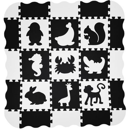 Pjenasta puzzle podloga za igru crno-bijela slika 2