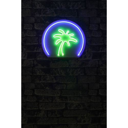 Wallity Ukrasna plastična LED rasvjeta, Palm Tree - Blue, Green slika 9