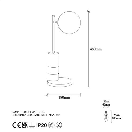 Opviq Stolna lampa, 942FLG1856 slika 8