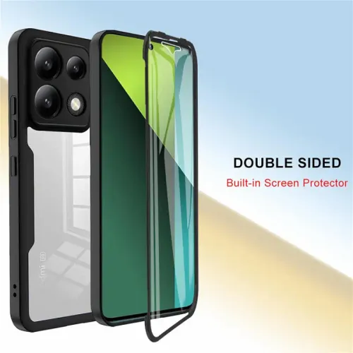 Techsuit – ColorVerse 360 ​​Series obostrana zaštitna maska za Xiaomi Redmi Note 13 Pro 5G / Poco X6 – crna slika 2