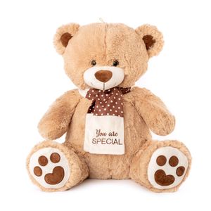 Amek Plišana igračka Medo sa šalom 60cm, Brown