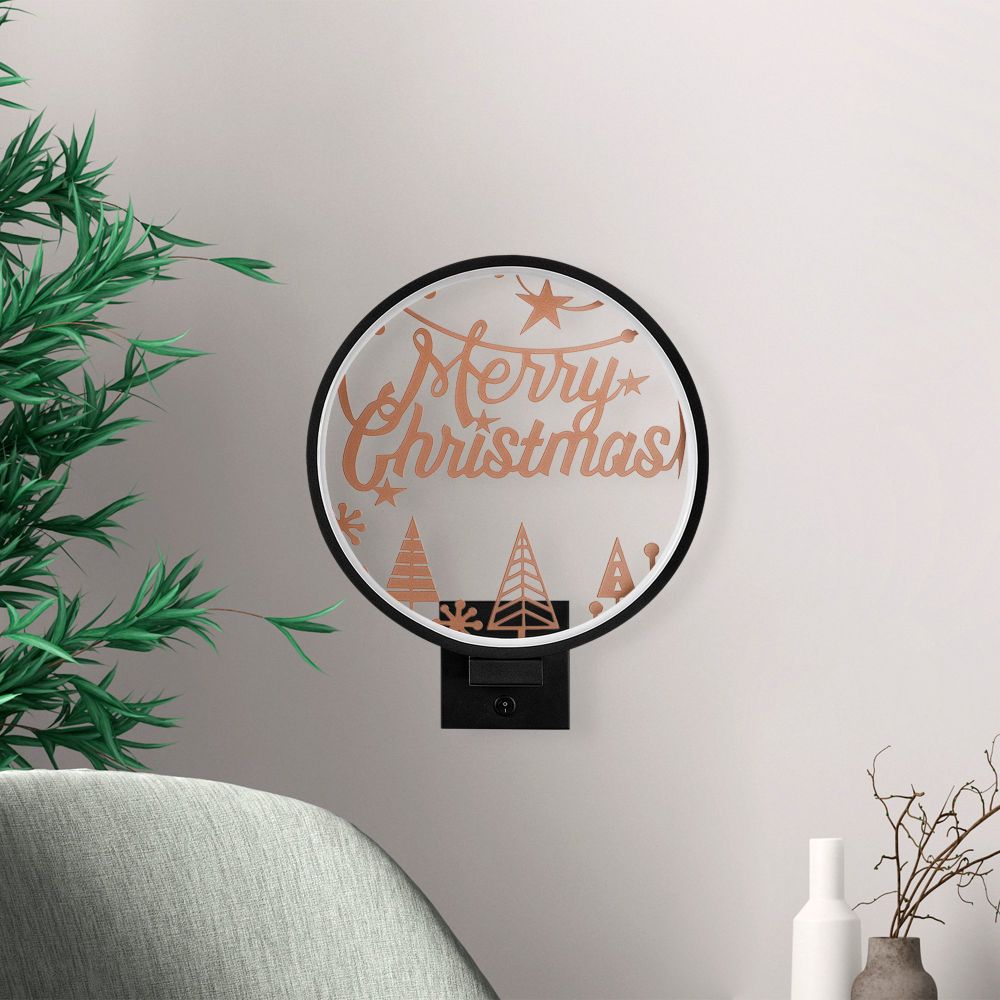 Crna bakarna zidna lampa XMAS20 slika 3