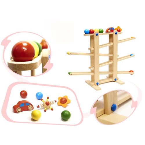 Montessori XXL drvena staza s loptom slika 1