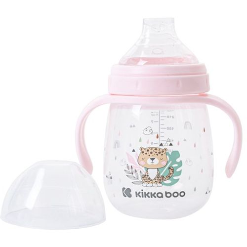 Kikka Boo Flašica/Čaša sa silikonskim grlom Savanna 240ml 6m+ Pink slika 2