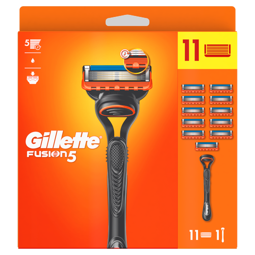 Gillette Fusion5 brijač za muškarce, 1 brijač + 11 zamjenskih britvica slika 1