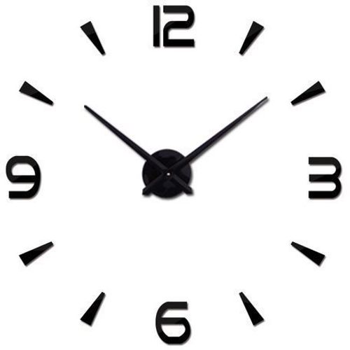 Veliki zidni sat minimalistički 80 - 120cm crni slika 1