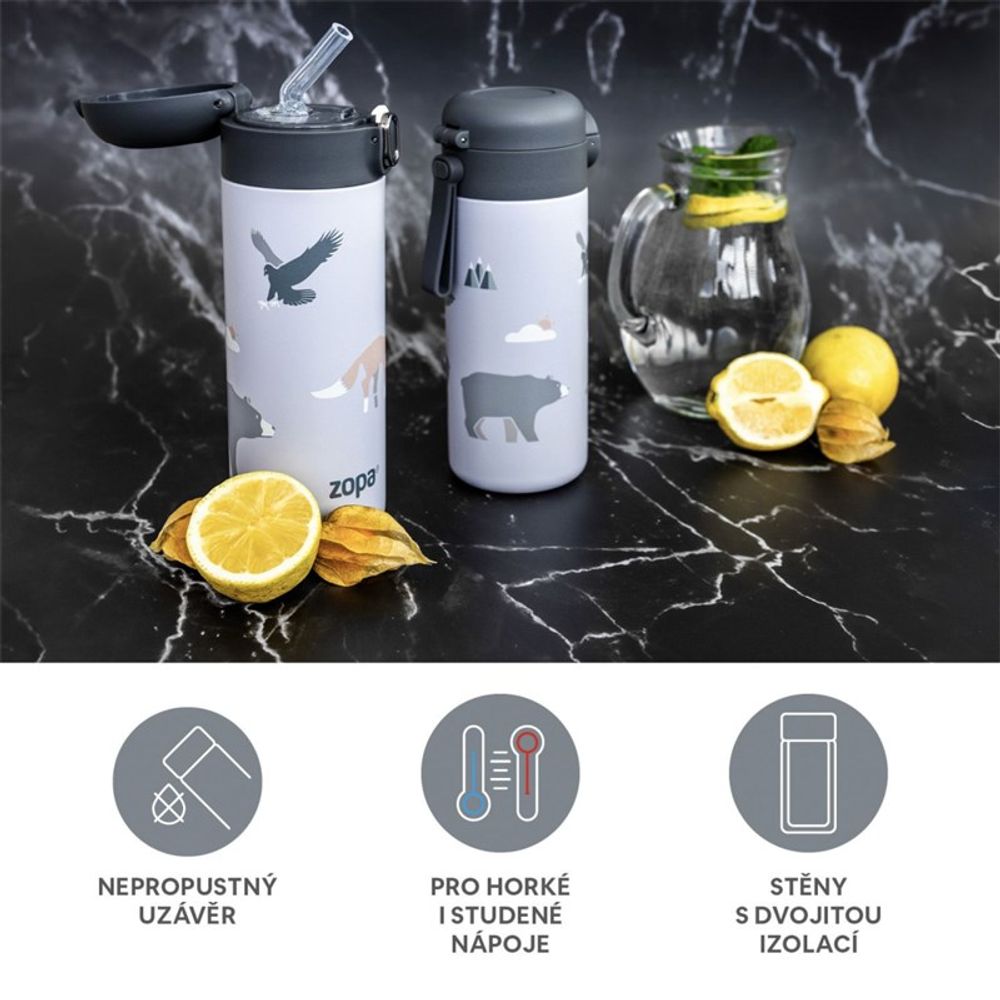 Zopa Termos boca sa slamkom 400ml, Mountains slika 6