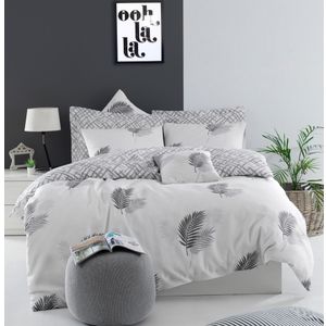 Palma Grey White Set Pokrivača za Bračni Krevet