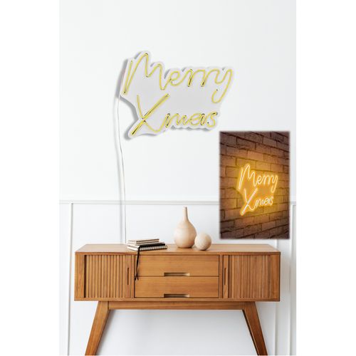 Wallity Ukrasna plastična LED rasvjeta, Merry Christmas - Yellow slika 2