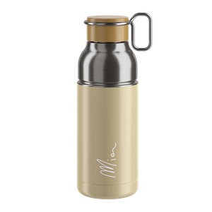 BIDON ELITE MIA STEEL 650ML BEIGE/SILVER