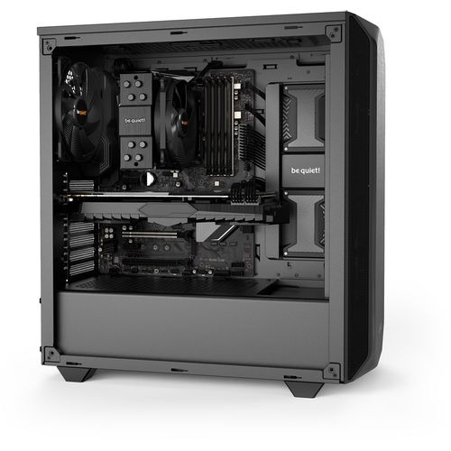be quiet! BG034 PURE BASE 500 Black, MB compatibility: ATX / M-ATX / Mini-ITX, Two pre-installed be quiet! Pure Wings 2 140mm fans, Ready for water cooling radiators up to 360mm slika 5