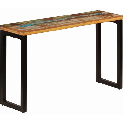 Konzolni stol 120 x 35 x 76 cm masivno obnovljeno drvo i čelik slika 38