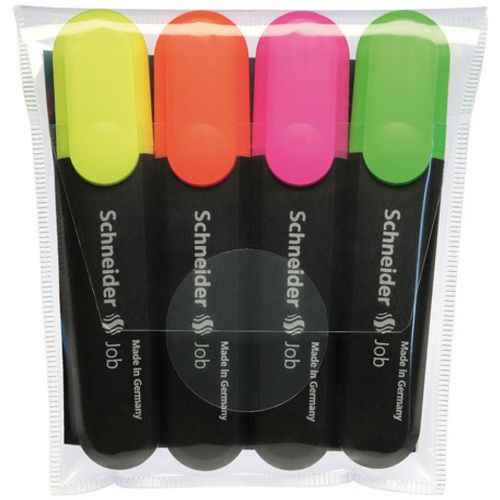 Tekstmarker Schneider, Job, 1-5 mm, set od 4 boje, PVC etui slika 1