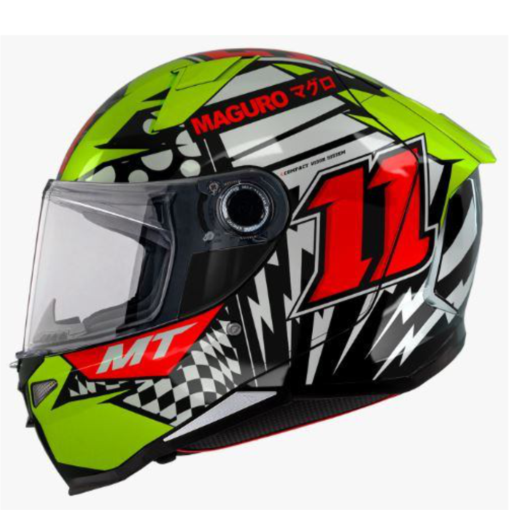 MT Helmets vizir za moto kacigu Revenge 2 S Sergio Garcia A3 Gloss slika 2