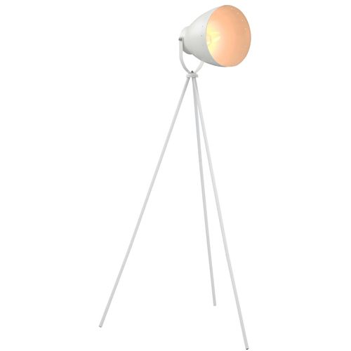 Podna svjetiljka s tronošcem metalna bijela E27 slika 18