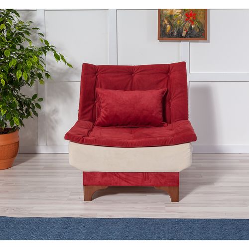 Atelier Del Sofa Kelebek Berjer-Claret Red, Cream Claret Red Cream Wing Chair slika 2