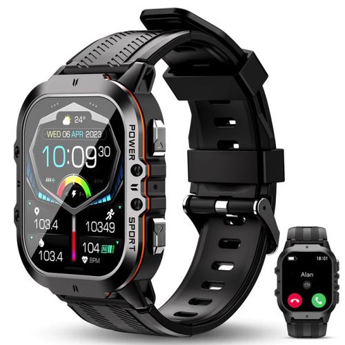 Oukitel BT20 Smart Watch Sport Rugged 350mAh/Heart rate/SpO2/Accelerometer/crno-narandzasti slika 1