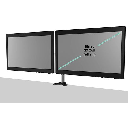 IcyBox dvostruki stolni nosač za monitore do 27'' slika 3