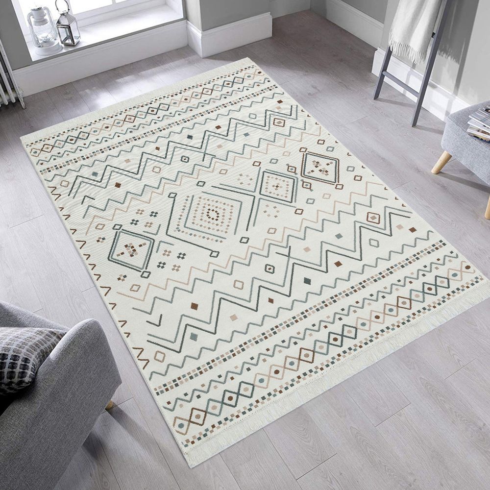 Elegantni Bež-Plavi Mink Tepih (160 x 230 cm) slika 1