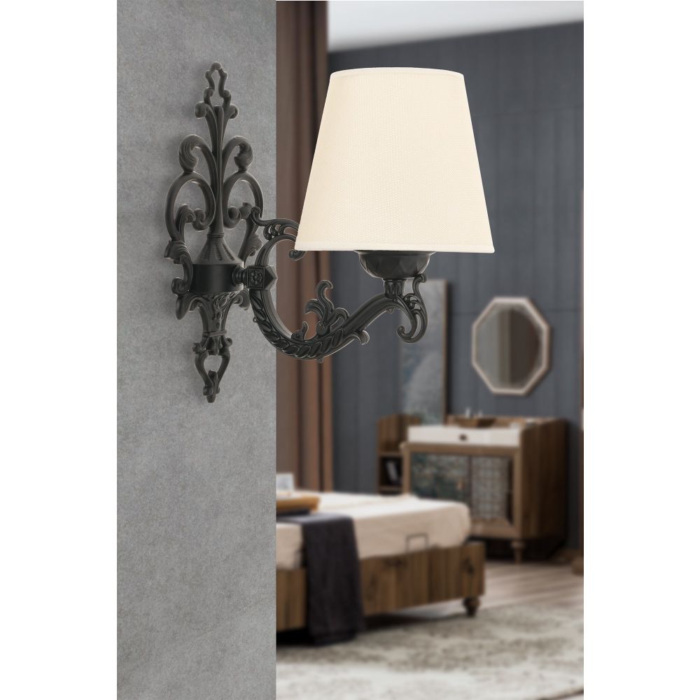 Claire - Zidna Lampa u Krem i Crnoj Boji slika 1