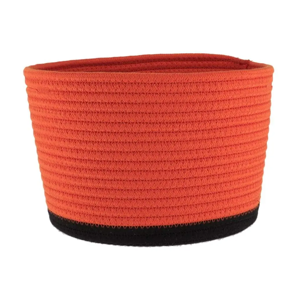 Tendance pletena košara 25x20 cm, narančasta crna slika 1