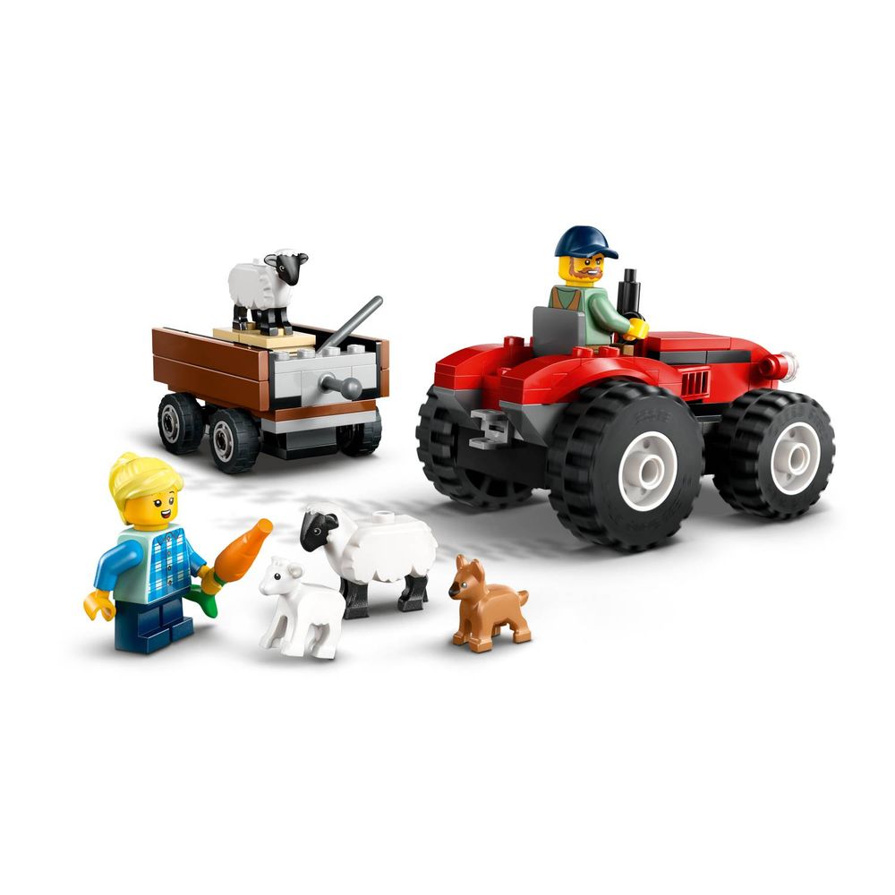 LEGO 60461 Crveni traktor sa prikolicom i ovcama slika 5