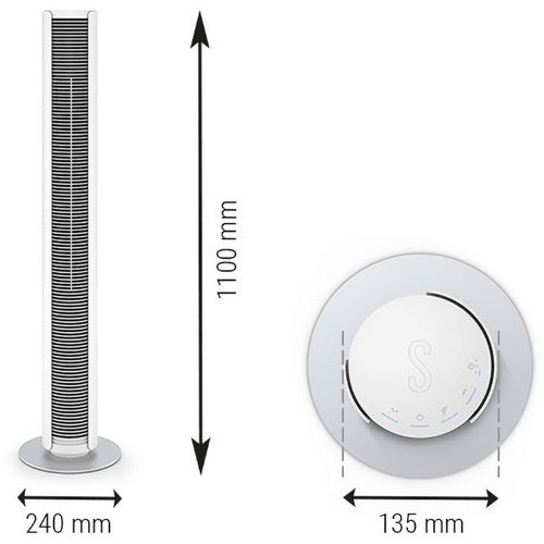 Stadler Form PETER WHITE stubni ventilator, rotirajući, bela boja slika 5