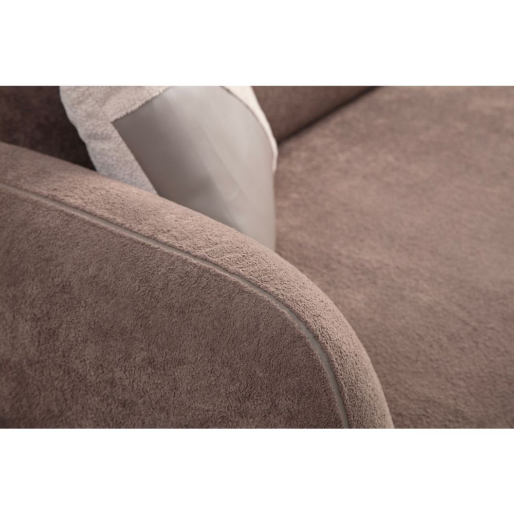 Ugaona sofa Pavia Corner 7 (L1,5+Cx+O1+O1+Chlr) - boje: krem smeđa slika 3