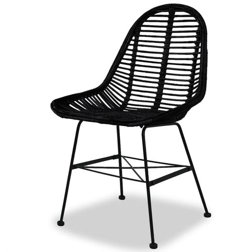 Blagovaonske stolice od prirodnog ratana 4 kom crne slika 32