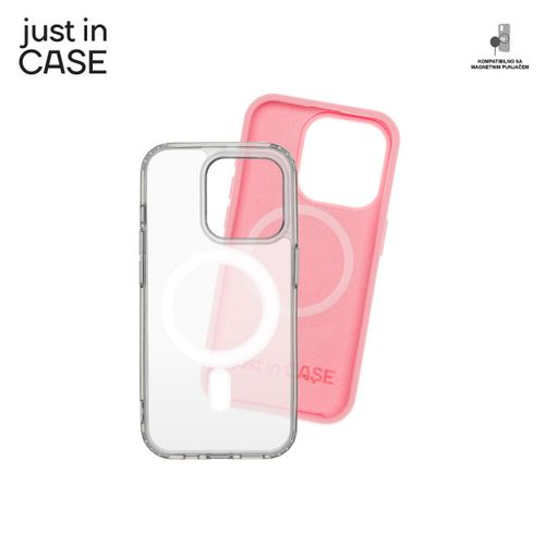 2u1 Extra case MAG MIX PLUS paket PINK za iPhone 15 Pro slika 2