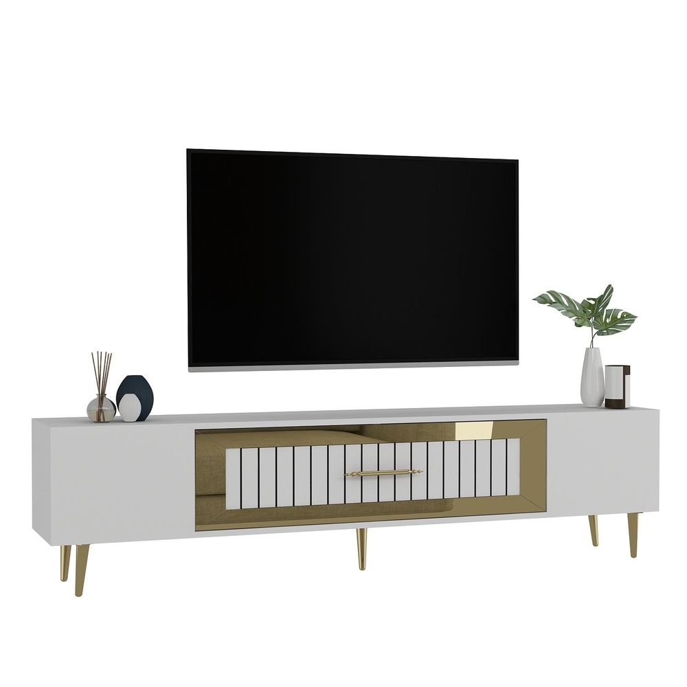 TV Stalak Dekolp3, Bijela i Zlatna slika 3