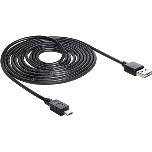 Delock USB 2.0 priključni kabel [1x muški konektor USB 2.0 tipa a - 1x muški konektor USB 2.0 tipa mini b] 3.00 m crna utikač primjenjiv s obje strane, pozlaćeni kontakti, UL certificiran USB 2.0 priključni kabel [1x USB 2.0 utikač A - 1x USB 2.0 utikač Mini-B] 3 m crni pozlaćeni kontakti Delock slika 2