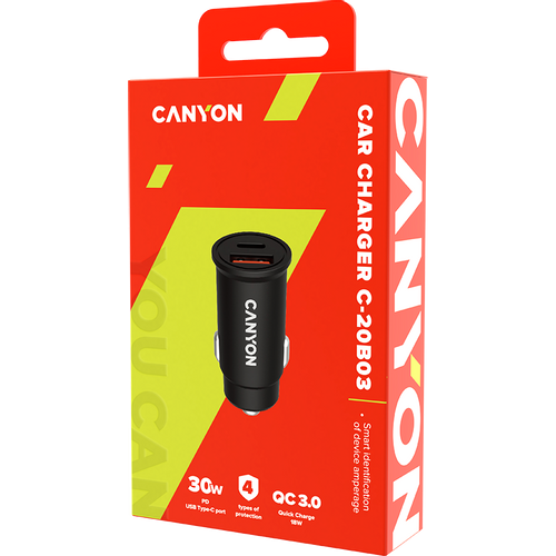 Canyon auto punjac PD 30W/QC3.0 18W Pocket size  slika 3
