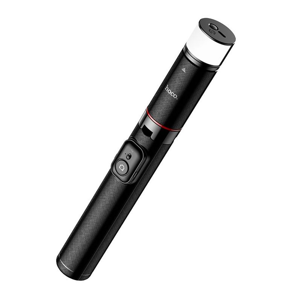 Selfie stick tronožac s bežičnim daljinskim upravljačem + LED svjetlom Hoco K34 crni slika 6