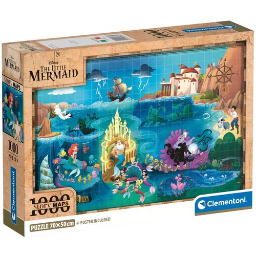 Disney The Mermaid Little Map puzzle 1000pcs slika 1